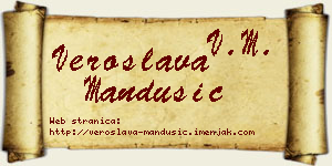 Veroslava Mandušić vizit kartica